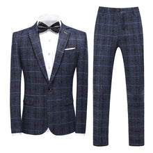 Traje De Hombre Elegante (Blazer+ Vest + Pants) Men's Fashion Business Gentleman Wedding Casual Plaid Cotton Linen British Suit