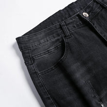 2025 New Fashion Street Style Ripped Skinny Jeans Men Vintage wash Solid Denim Trouser Mens Casual Slim fit pencil denim Pants
