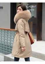 Women's Winter Parka Hooded Fur Collar Jacket