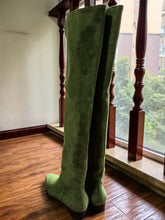 Fashion Knee Length Women's Frosted Leather Long Boots