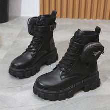 Women Motorcycle Leather Classic Punk Boots