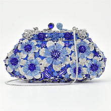 New Bling Crystal Bridal Wedding Bag Purses Flower Shape Diamond Purse Luxury Handbags Fashion Women Crystal Prom Clutch Purse