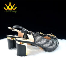 2025 Special New Arrivals Italian Women Shoes and Bag to Match in Green Color with Platform Shinning Crystal Sandal for Wedding