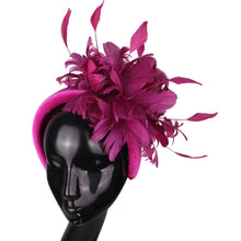 Fashion New Wedding Bride Headband Headwear Fancy Feather Hair Band Millinery Hair Accessories With Peals Decor Hair Accessories