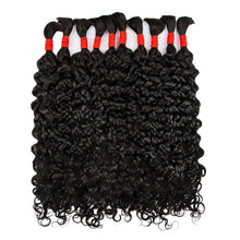Natural Human Braiding Hair 26 28 Inch Deep Water Wave Bulk Human Hair for Boho Braids No Weft 16A Virgin Curly Hair Extensions