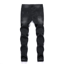 2025 New Fashion Street Style Ripped Skinny Jeans Men Vintage wash Solid Denim Trouser Mens Casual Slim fit pencil denim Pants