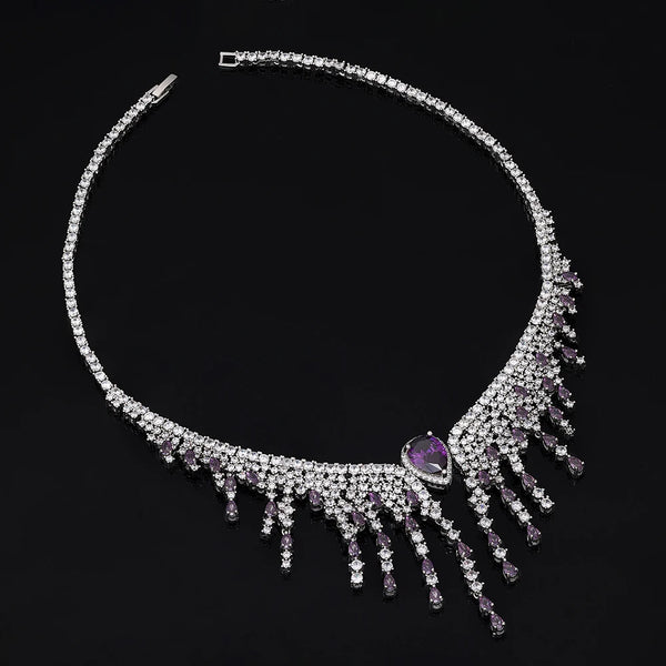 2024 New 4-piece Bridal Wedding Jewelry Set, Cubic Zirconia, Luxury Women's Jewelry, Women's Wedding Party Accessories