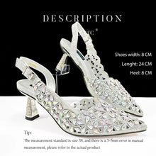 QSGFC New Shoes and Bags Matching Set 2024 Nigerian Women Heel Party for Women Fuchsia Colour Italian Design Wedding INS Design