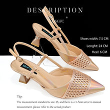 Nigeria Fashion Rhinestone-encrusted Ladies Party Shoes And Special bag High Heels And Dual Purpose Mini Bag Women's Shoes