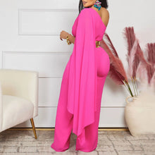 Elegant Jumpsuits & Rompers for Woman One Shoulder Flying Sleeve High Waisted Luxury Birthday Party Dinner Outfits Overalls 2024