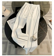 Sports Suit for Women, Autumn Fashion, Casual, Age Reducing, Western-style Zipper Sweatshirt, Wide Leg Pants Two-piece Set pants
