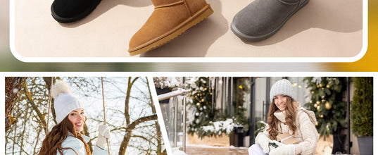 Women's Comfy Suede Plush Winter Warm Snow Boots