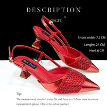 Nigeria Fashion Rhinestone-encrusted Ladies Party Shoes And Special bag High Heels And Dual Purpose Mini Bag Women's Shoes