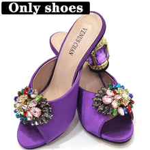 2022 Yellow Color Luxury Rhinestone Heel Fashion Party Women's High Heels Elegant Evening Sandals Wedding Bags and Shoes with