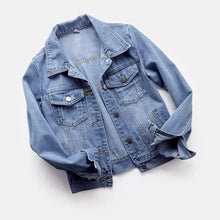 2023 Spring Autumn Women’s Denim Jacket Long Sleeve Overcoat Loose Denim Coat Button Outwear Jeans Jackets 5XL
