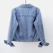 2023 Spring Autumn Women’s Denim Jacket Long Sleeve Overcoat Loose Denim Coat Button Outwear Jeans Jackets 5XL
