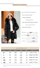 Women's Long Fashionable Hooded Winter Fur Collar Jacket