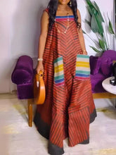 CM.YAYA Women Striped Wide Leg Straight Strap Tank Wide Leg Haren Sleeveless Jumpsuit 2024 Street Playsuit One Piece Suit Romper