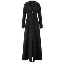 Long Women's Woolen Autumn Winter Single Breasted Trench Coat