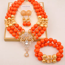 artifical coral beads nigerian jewelry sets for woman weddings