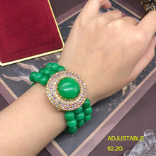 Natural grandmother green strawberry crystal beads rhinestone necklace earrings bracelet luxury exquisite women wedding jewelry