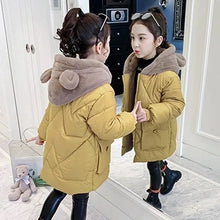 Autumn Winter Girls Jacket Keep Warm Hooded Windproof Outerwear Girls Coat