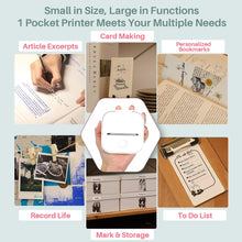 Phomemo T02 Wireless Pocket Thermal Printer Portable Mini Wirelessly BT Connect 203dpi Photo Label Memo List Printing Clearly
