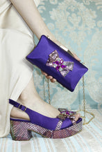 Summer Italian Latest Design Ladies Luxury Rhinestone High Heel Shoes and Bag Set To Go To Wedding Christmas Party Wear
