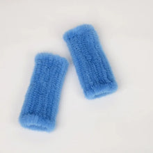 2025 New Brand Style Top Quality Women's 100% Winter Warm Real Mink Fur Knitted Half Finger Gloves Girls Typing Mittens