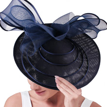 Eegant Wedding Big Size Fascinator Hat Women Flower Multimodal Hair Top Clips Hat Ladies Cocktail Church Party Hairdress