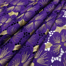 Fashionable Skin Friendly Guipure Lace Fine Cotton Textured African Cord Lace Cupion Fabric 5 Yards Occasional Couple Wear
