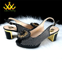 2025 Special New Arrivals Italian Women Shoes and Bag to Match in Green Color with Platform Shinning Crystal Sandal for Wedding