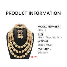 Latest African Wedding Resin Beads Fashion African Beads Jewelry Sets Hot Nigerian Wedding African Beads Jewelry Set
