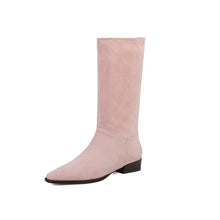 Fashion Knee Length Women's Frosted Leather Long Boots