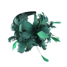 Fashion New Wedding Bride Headband Headwear Fancy Feather Hair Band Millinery Hair Accessories With Peals Decor Hair Accessories