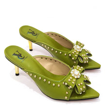 2022 Rivet Style  Women Shoes and Bag to Match in Color matching High Quality Nigerian Design Matching Shoes and Bag