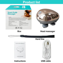 Electric Scalp Massager Hair Growth Portable Rechargeable Head Massage Stress Relax Waterproof Handheld Hair Scratcher Silicone