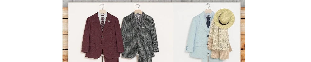 Double Breasted Plaid Formal Suits for Boys 3-16 Years Old Children 2 Pieces Classic Tuxedos Checked Wedding Suits Sets