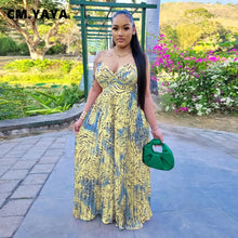 CM.YAYA Women Leopard Spaghetti Strap Loose Wide Leg Sleeveless Jumpsuit 2023 Summer Street Playsuit One Piece Suit Romper