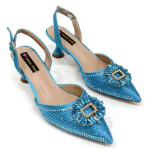 2025 Elegantly Sky Blue Women's Shoe and Bag Set for Parties and Weddings - Luxurious Heeled Pumps and Handbag for Nigeria