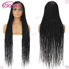 Synthetic Box Side Part Braided Wigs For Black Women Cornrow Braids Lace Wigs Full Lace Front Wig Braid African Hair Braided Wig