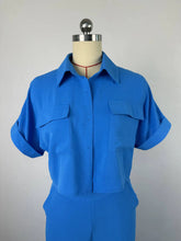 Casual Women's Solid Two Piece Sets Spring Summer Turn-down Neck Short Sleeve Loose Top & Wide Leg Pants Set Streetwear Outfits