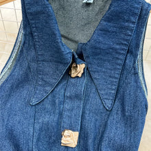 Denim Dress Women Long Dresses Turn Down Collar Sleeveless Party Club Hollow Out Jeans High Waist Slim Single Breasted Vestidos