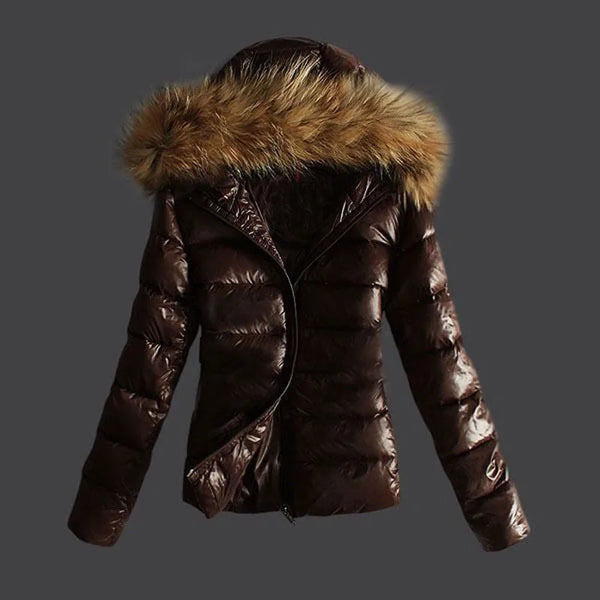 Winter Jacket Women Fashion Faux PU Leather Winter