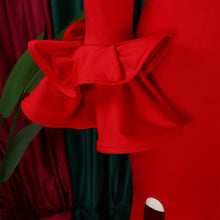 Elegant Sexy Side Slit Long Dress For Women Independent Stand Trade Clothing One-character Collar Leaf Sleeves Evening Dress