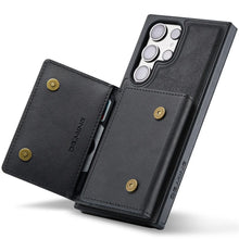 DG.Ming RFID Blocking Retro Flip Leather Case For Samsung Galaxy S25 S24 S22 S23 Ultra S24 FE Wallet Magnetic Cover Detachable