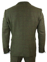 Men's Suit Plaid Two Button Jacket Vest&Pants