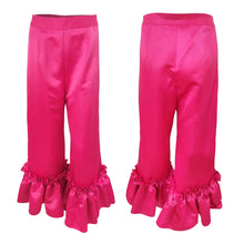 CM.YAYA Women Elegant Ruffles Hem High Waist Loose Wide Leg Flare Pants 2022 Summer Rose Red Black INS Trousers