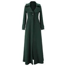 Long Women's Woolen Autumn Winter Single Breasted Trench Coat