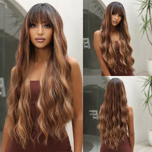 Long Black Green Mix Cospaly Wig Synthetic Hair High Quality Wig for Women Party Daily Use Heat Resistant Straight Natural Wigs